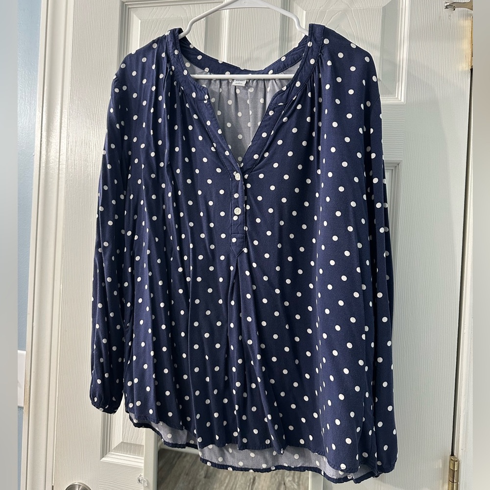 Old Navy Polka Dot Blouse size XL